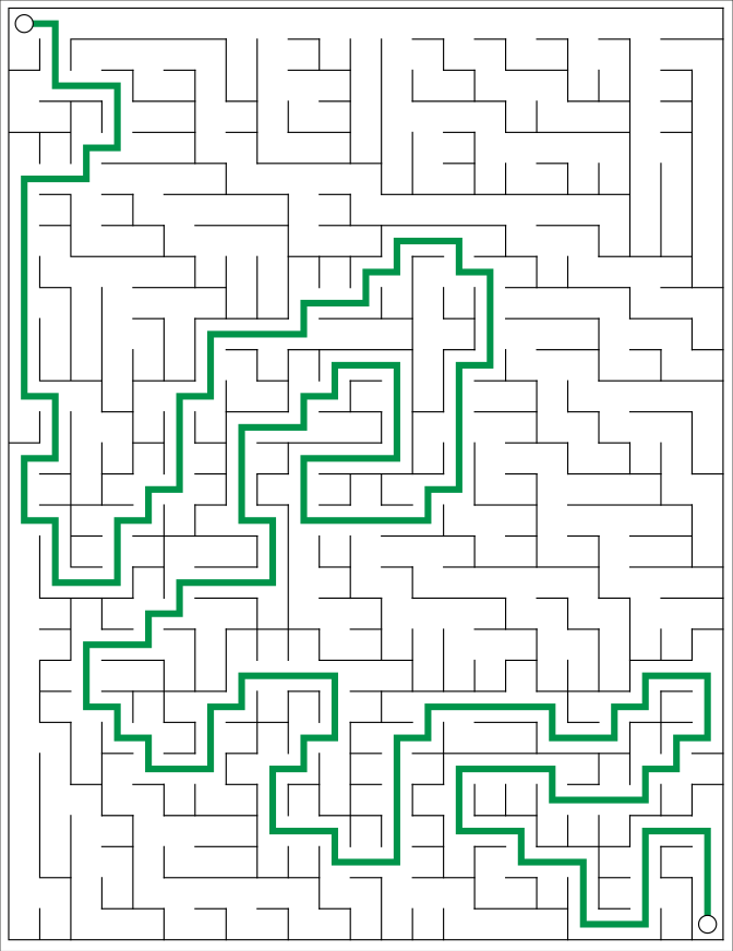 Seite 27 Labyrinth Lösung (Wiener Zeitung, WZ Rätselheft 2026)