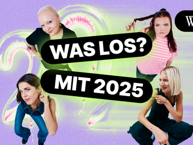 Mimi, Maria, Nora und Sandra und darüber die Überschrift: "Was los? Mit 2025".