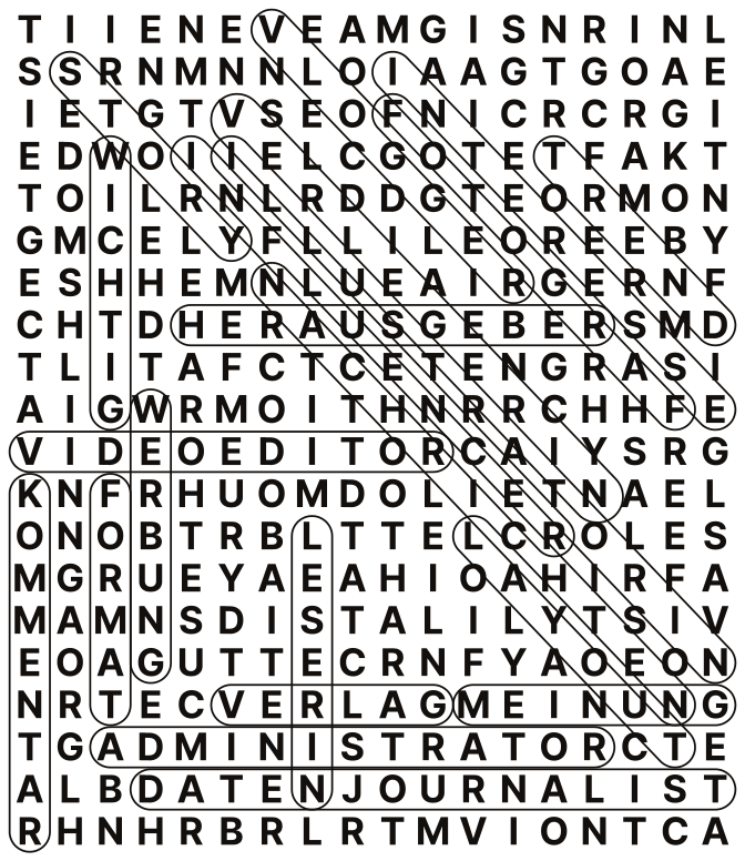 Seite 8: Lösung: Wortsuche (Wiener Zeitung, WZ Rätselheft Sommer 2026)