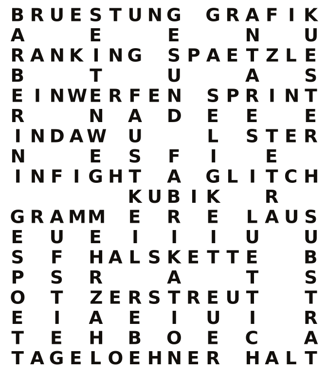 Seite 18 Lösung Gitterrätsel (Wiener Zeitung, WZ Rätselheft Sommer 2026)