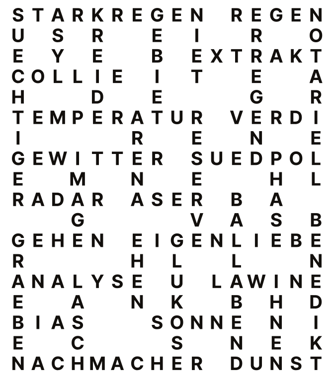 Seite 48 Gitterrätsel Lösung (Wiener Zeitung, WZ Rätselheft Sommer 2026)
