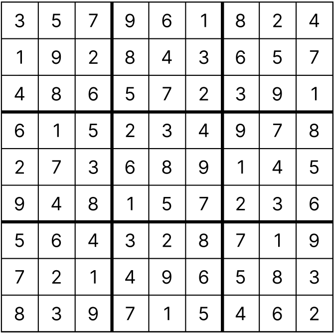 Seite 16 Sudoku (Leicht) Lösung (Wiener Zeitung, WZ Rätselheft Sommer 2026)