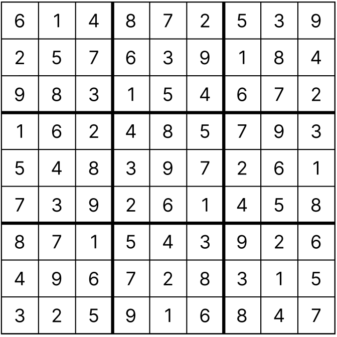 Seite 5 Lösung Sudoku Leicht (Wiener Zeitung, WZ Rätselheft Sommer 2026)