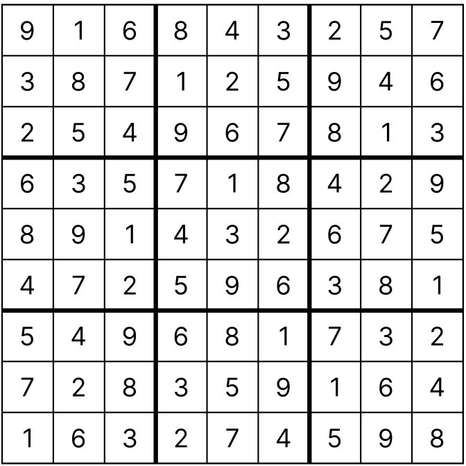 Seite 20 Sudoku (Mittel) Lösung (Wiener Zeitung, WZ Rätselheft SOmmer 2026)