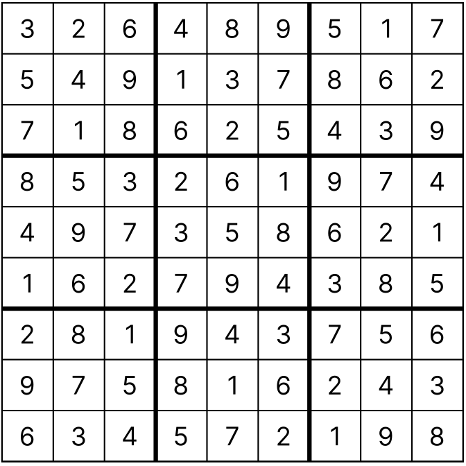 Seite 37 Sudoku (Leicht) Lösung (Wiener Zeitung, WZ Rätselheft Sommer 2026)