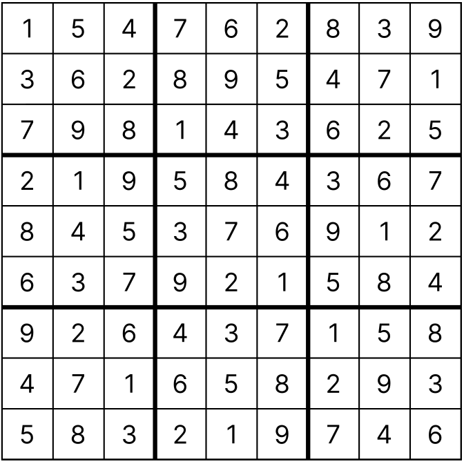 Seite 5 Lösung Sudoku Mittel (Wiener Zeitung, WZ Rätselheft Sommer 2026)
