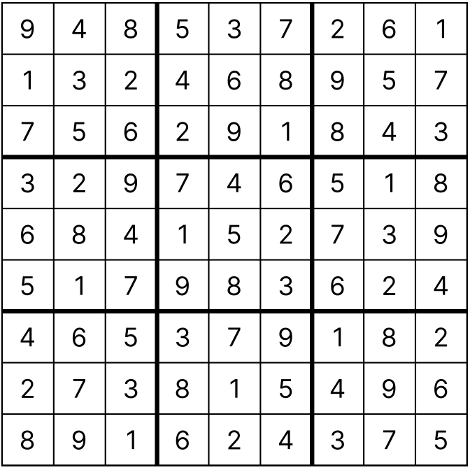 Seite 17 Sudoku (Leicht) Lösung (Wiener Zeitung, WZ Rätselheft Sommer 2026)