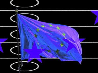Eine stilisierte EU Flagge.