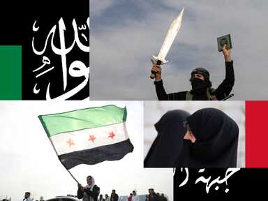 Eine Collage über die herrschenden Verhältnisse in Syrien.