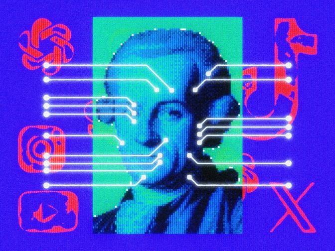 Stilisierte Illustration von Immanuel Kant