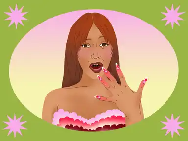 Eine Illustration der Sängerin und Producerin PinkPantheress.