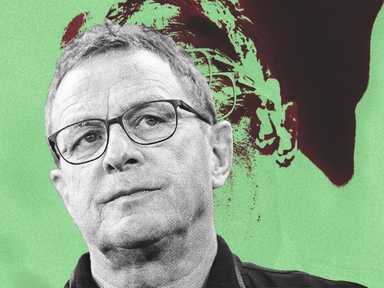 Ein stilisiertes Portrait von Fußballtrainer Ralf Rangnick.