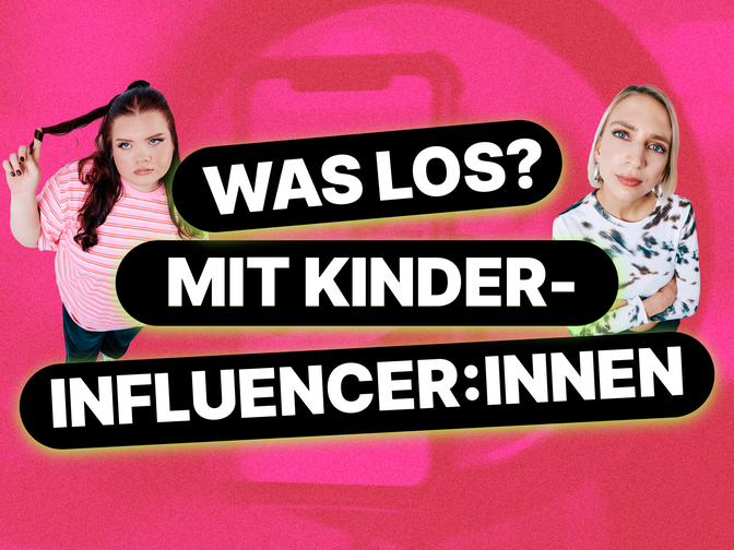 Maria und Sandra mit der Überschrift "Was los? mit Pollen", im Hintergrund ein von einem Ringlicht und einem Handy.