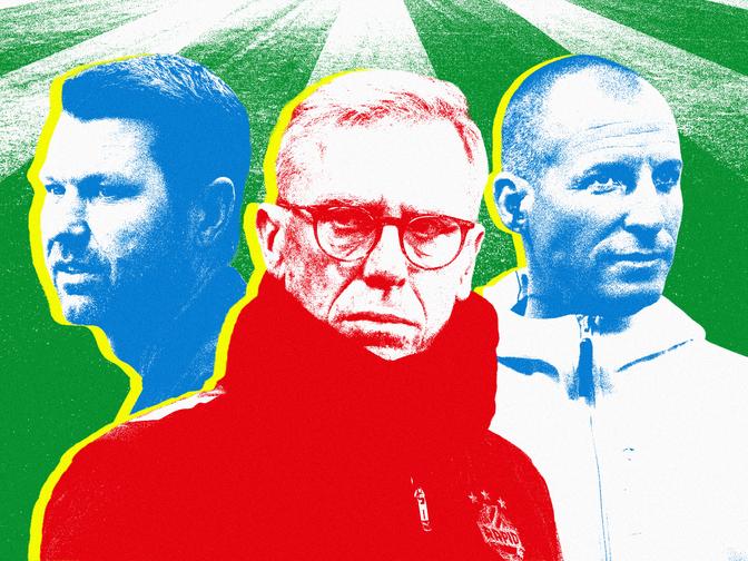 Fotografik mit den Köpfen von Stöger, Kulovits, Katzer.