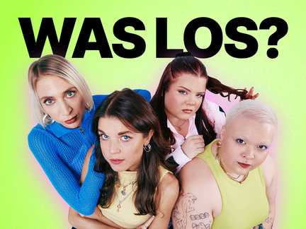 Was los? Titelbild mit den vier Podcasthosts