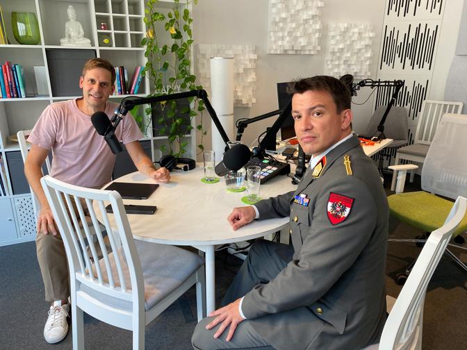 Bundesheer-Major Albin Rentenberger im Podcast-Studio
