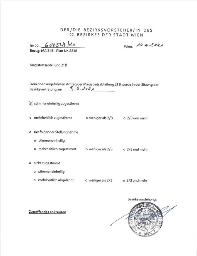 Antrag der Abteilung MA 21