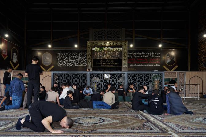 Der Schrein des von Israel getöteten Hizbollah-Führers Hassan Nasrallah im Süden Beiruts.