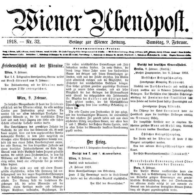 © 9 Februar 1918, Seite 2, ANNO/Österreichische Nationalbibliothek